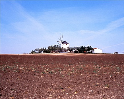 风车,农田,葡萄牙
