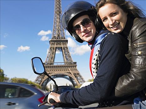 伴侣,摩托车,巴黎