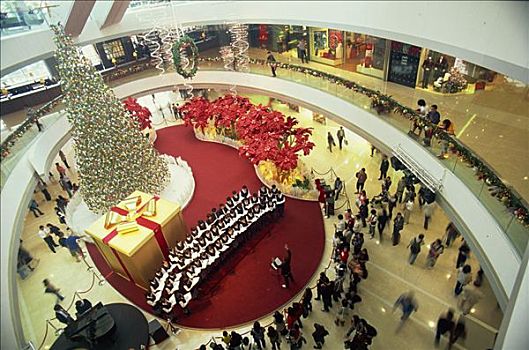 中国,香港,中心,国际金融中心,圣诞装饰,合唱团,建筑,建筑师