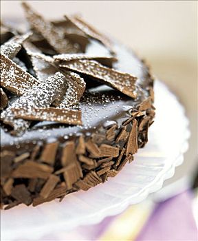 巧克力蛋糕,巧克力,屑