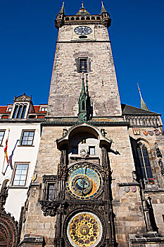 布拉格,天文钟,老城广场,老城,捷克共和国