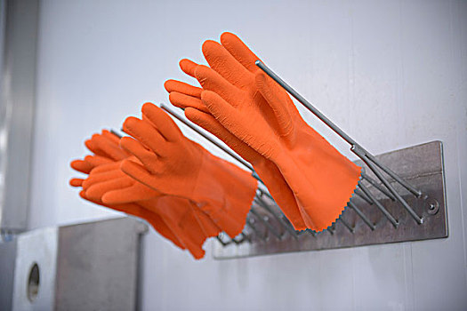 橙色,手套,干燥架