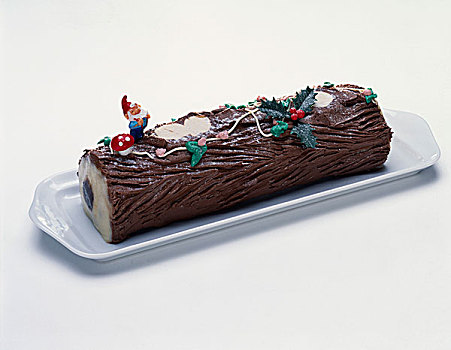 圣诞节,原木,蛋糕