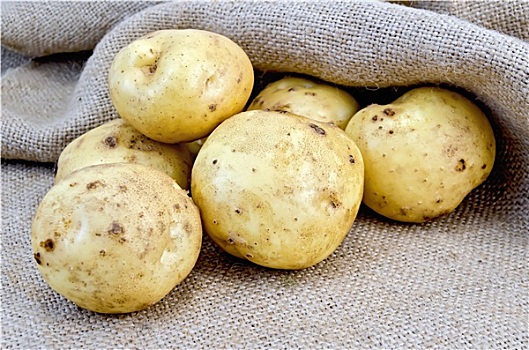 土豆,黄色,粗麻布,背景