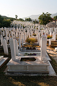 墓地,萨拉热窝,波斯尼亚,黑塞哥维那