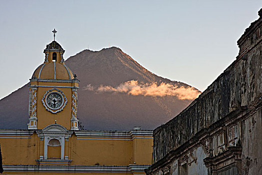 危地马拉,安提瓜岛,古建筑,水