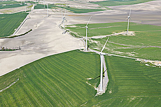 航拍,风电场,靠近,卡迪兹,安达卢西亚,西班牙