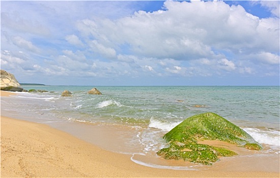 海洋,石头,海湾,泰国,海岸