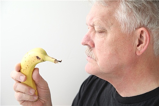 老人,香蕉