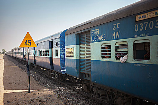 地铁,电车,训练,列车,培训,塔尔沙漠,拉贾斯坦邦,印度