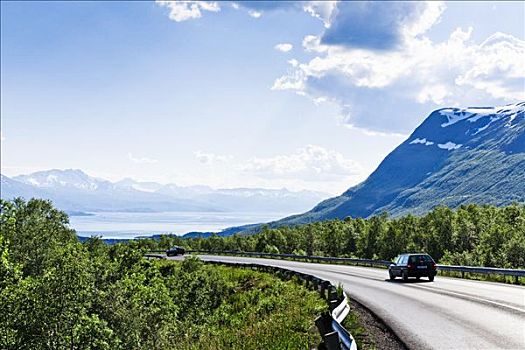 汽车,乡间小路,挪威