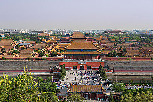 北京,城市,大门,精湛,景山,公园
