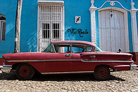 旧式,雪佛兰,20世纪50年代,特立尼达,古巴,北美