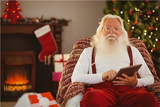 微笑,圣诞老人,扶手椅