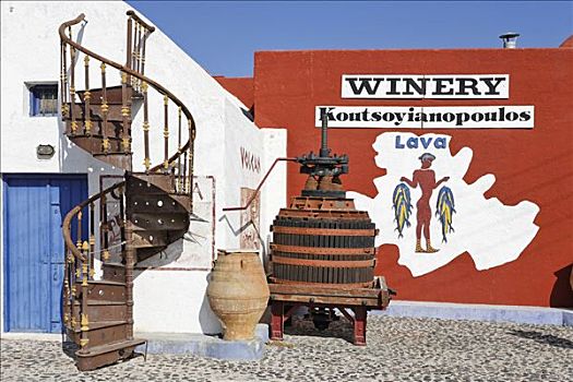 葡萄酒,博物馆,锡拉岛,希腊