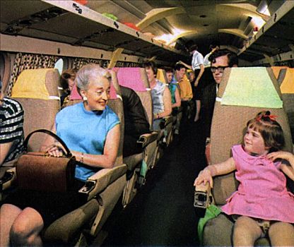 乘客,客机,天空,旅游,小册子