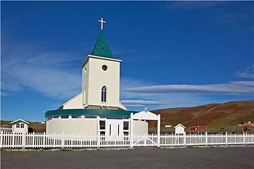教堂,靠近,米湖,湖,冰岛