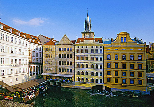 餐馆,查理大桥,布拉格,捷克共和国