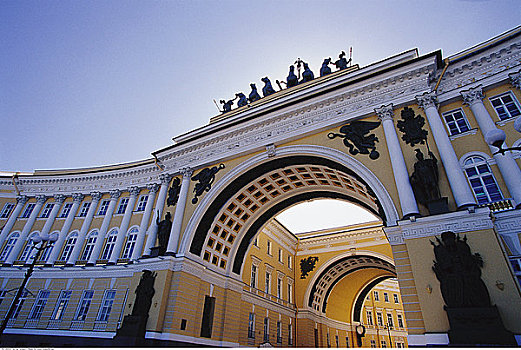建筑,王宫广场,彼得斯堡,俄罗斯