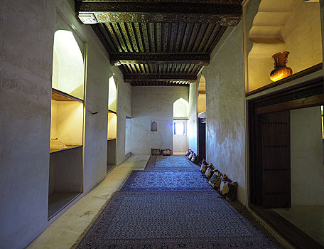 室内,地毯,城堡,区域,阿曼,亚洲