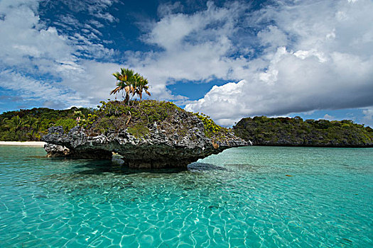 斐济,南方,多,岛屿,泻湖,室内,火山,火山口,蘑菇,小岛,珊瑚,石灰石,形状,吃剩下,小,有机生物,波浪,动作
