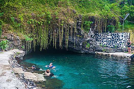 水池,乌波卢岛,萨摩亚群岛,南太平洋