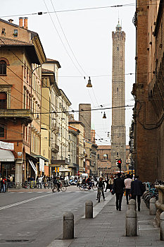 街景,博洛尼亚,艾米利亚-罗马涅大区,意大利
