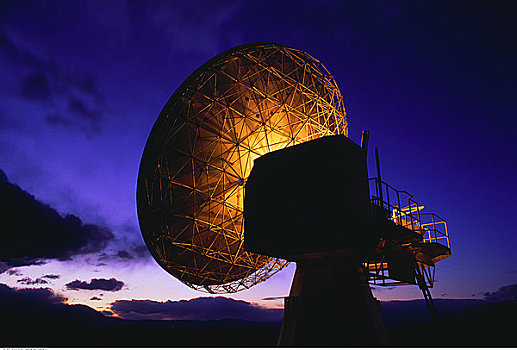 射电望远镜巨阵,黄昏,靠近,主教,加利福尼亚,美国
