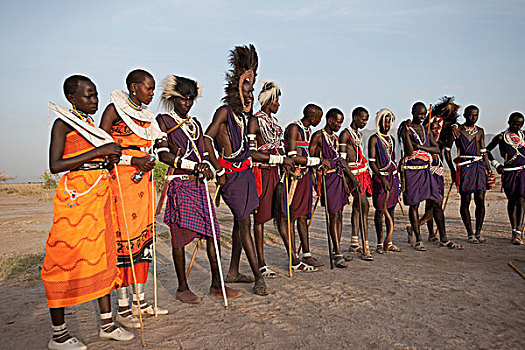马萨伊部落,肯尼亚,非洲