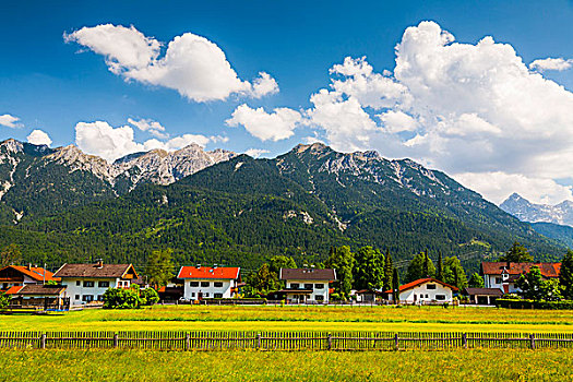 德国,巴伐利亚,阿尔卑斯山,山