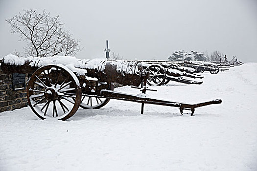 台城雪景