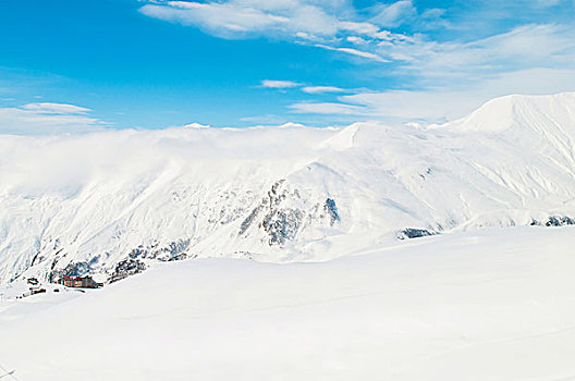 雪,山,鲜明,冬天,白天