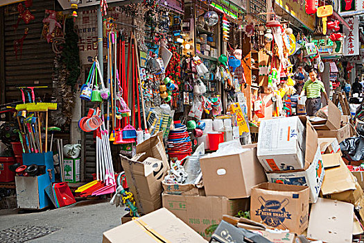 食品杂货,街道,中心,香港