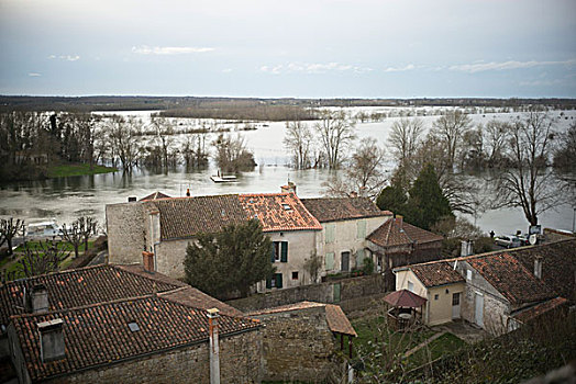 法国,洪水,二月