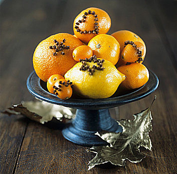 柑橘,丁香,碗