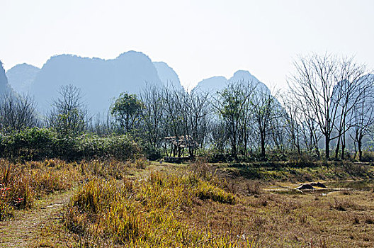 桂林喀斯特山景风光