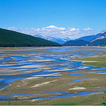 河,碧玉国家公园,艾伯塔省,加拿大