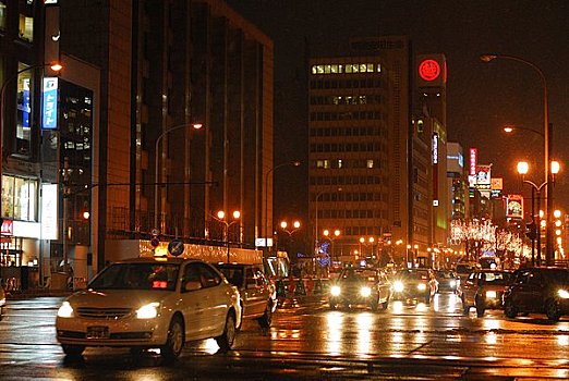 道路,下雨,夜晚,街道