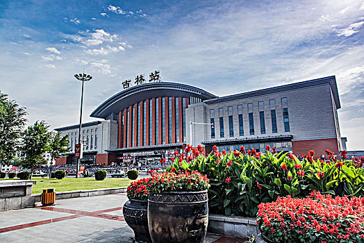 吉林省吉林市火车站建筑景观