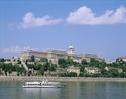 多瑙河,游船,布达佩斯,匈牙利