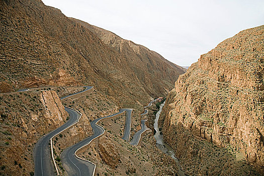 峡谷,阿特拉斯山脉,摩洛哥