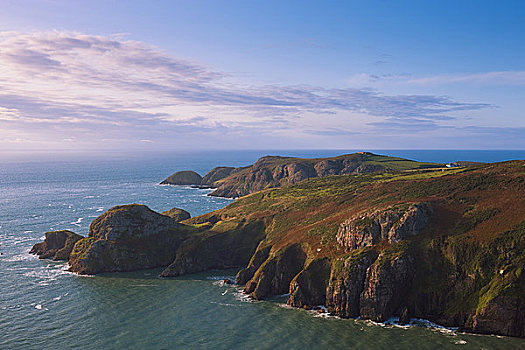 威尔士,头部,岩石,海岬,彭布鲁克郡,一个,最好,英国,风景,鲸类动物