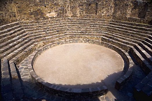 俯拍,古遗址,圆形剧场,波托西地区,墨西哥