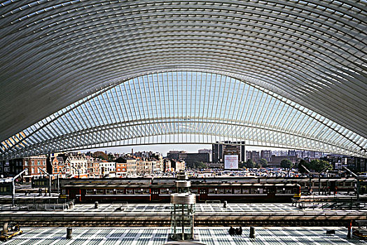 火车站,车站,建筑师,圣地亚哥,君主,比利时,欧洲