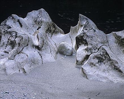 石灰石,河,国家公园,南岛,新西兰,大洋洲