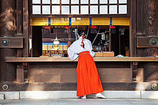 日本,东京,明治神宫,神祠,传统服装