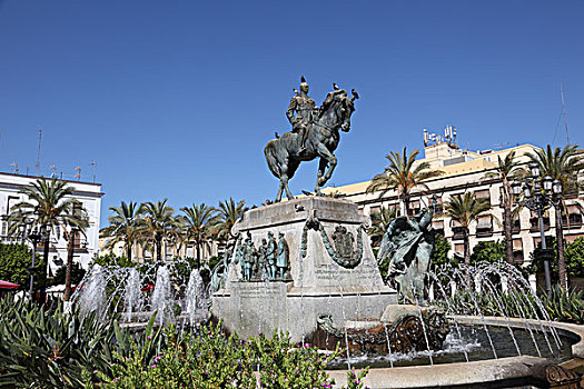 雕塑,喷泉,安达卢西亚,西班牙