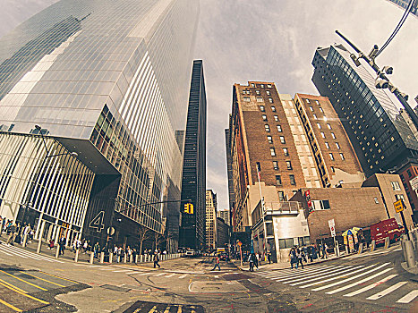 纽约,曼哈顿,建筑,仰视,风景