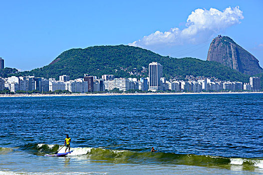 科巴卡巴纳海滩,研钵体,里约热内卢,巴西,南美