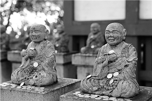 日本人,雕塑,庙宇